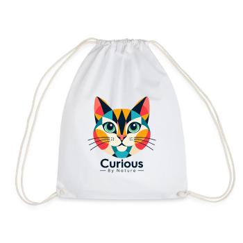 Farbenfrohe Geometrische Katzenmaske - Turnbeutel - Weiß - Vorne