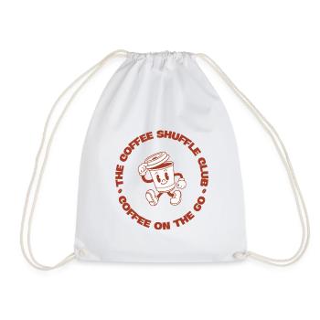 Coffee Shuffle Club Kaffee Spruch Retro Lustig - Turnbeutel - Weiß - Vorne