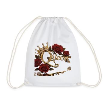 Queen Crown Roses Gold - Turnbeutel - Weiß - Vorne