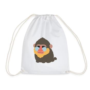 Mandrill - Turnbeutel - Weiß - Vorne
