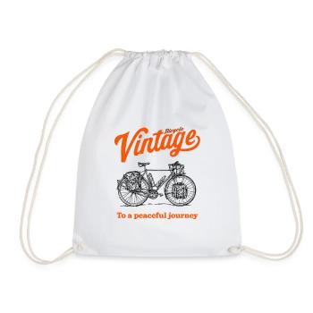 Bike vintage - Turnbeutel - Weiß - Vorne