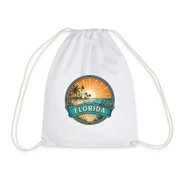 Florida Sunshine Coast Vintage-Reisegeschenk - Turnbeutel - Weiß - Vorne