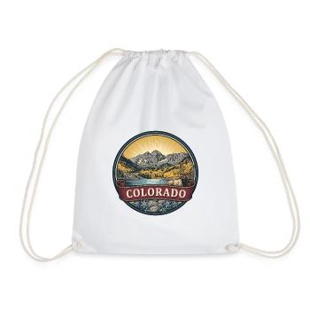 Colorado Rocky Mountains Retro-Reisegeschenk - Turnbeutel - Weiß - Vorne