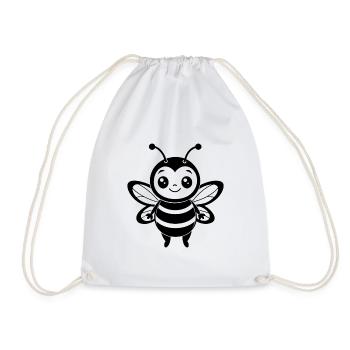 Süße Hummel - Turnbeutel - Weiß - Vorne