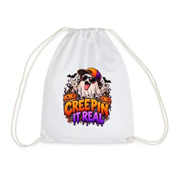 Creep It Real Halloween Ghost - Turnbeutel - Weiß - Vorne