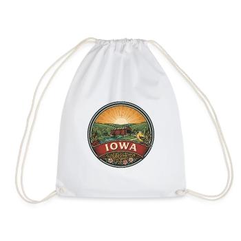 Souvenir für Iowa Covered Bridges Landreisen - Turnbeutel - Weiß - Vorne