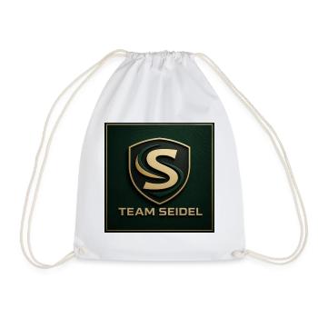 Team Seidel Logo Namenschild Familienname Firmen - Turnbeutel - Weiß - Vorne