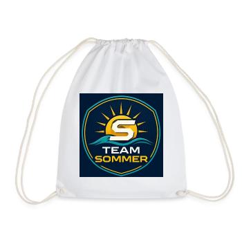 Sonnenlogo Team Sommer Familienname Teamname  - Turnbeutel - Weiß - Vorne