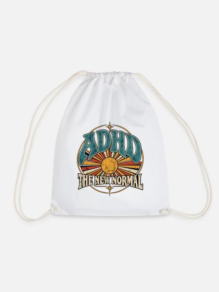 ADHD – The New Normal | Vintage-Sonne - Turnbeutel - Weiß