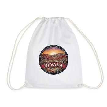 Nevada Red Rock Desert Vintage Reisegeschenk - Turnbeutel - Weiß - Vorne