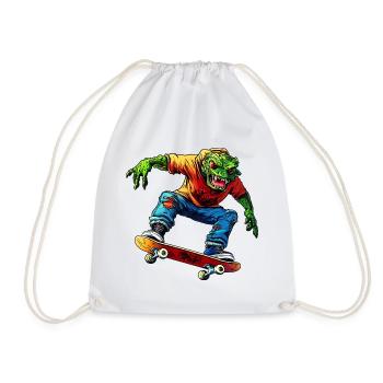Skater Monster - Turnbeutel - Weiß - Vorne