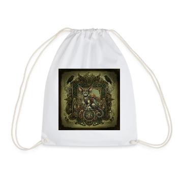 Mystical Long Ears – keltische Steampunk-Familie. - Turnbeutel - Weiß - Vorne