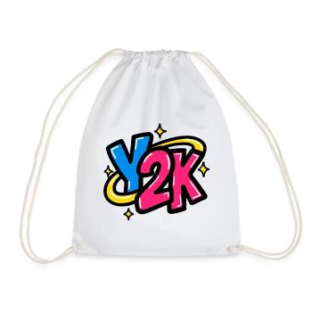 GEN Z ZITIERT TYPOGRAFIEDESIGN – Y2K - Turnbeutel - Weiß - Vorne