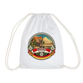 Nürnberg Bayern Vintage Reisedesign - Turnbeutel - Weiß - Vorne