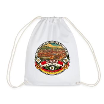 Würzburg Bayern Vintage Reisedesign - Turnbeutel - Weiß - Vorne