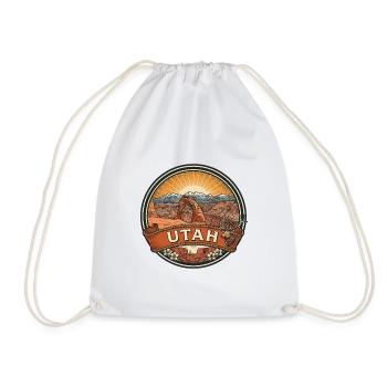 Utah Delicate Arch Canyon Vintage-Reisegeschenk - Turnbeutel - Weiß - Vorne