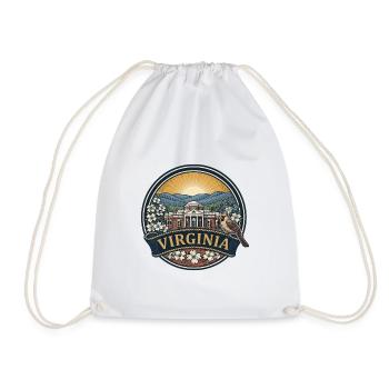 Virginia Monticello Blue Ridge Reisesouvenir - Turnbeutel - Weiß - Vorne