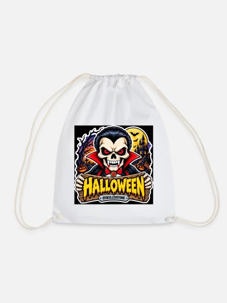 SkullCostume – Halloween Edition: Der Vampir - Turnbeutel - Weiß