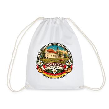 Oberammergau Bayern Vintage Reisedesign - Turnbeutel - Weiß - Vorne