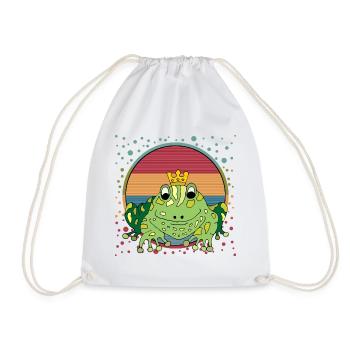 Frosch - Turnbeutel - Weiß - Vorne