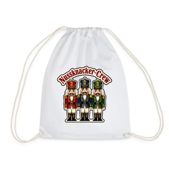 Nussknacker Crew Weihnachten Soldaten Vektor Shirt - Turnbeutel - Weiß - Vorne