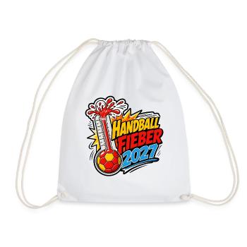 Handballfieber 2027 lustiges Thermometer Shirt - Turnbeutel - Weiß - Vorne