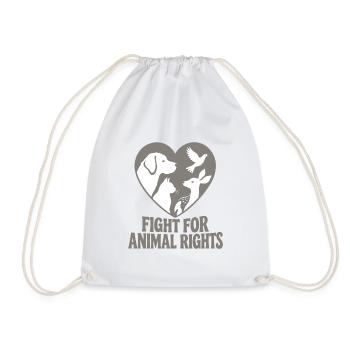 Fight For Animal Rights - Turnbeutel - Weiß - Vorne
