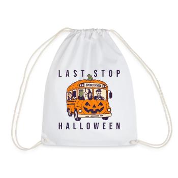 Pumpkin Bus Spooky School Halloween - Turnbeutel - Weiß - Vorne