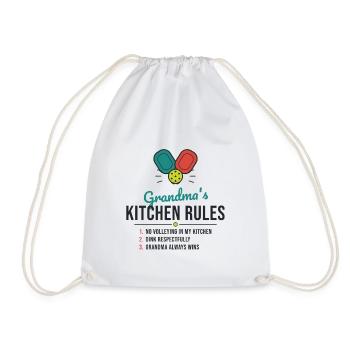 Omas Küche Regeln - Turnbeutel - Weiß - Vorne