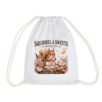Squirrel Sweets Bakery: Mit Liebe gebacken - Turnbeutel - Weiß - Vorne