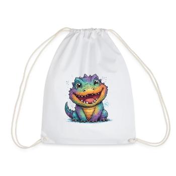 Rainbow Krokodil - Turnbeutel - Weiß - Vorne