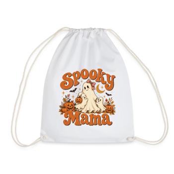 Spooky Mama Halloween-Familie - Turnbeutel - Weiß - Vorne