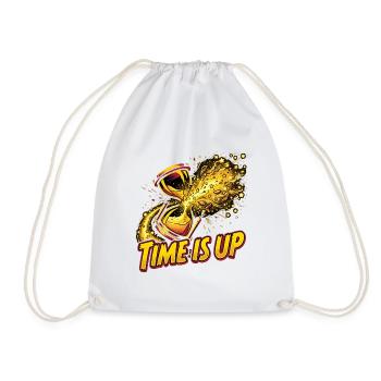 Time Is Up – Explodierende Sanduhr Comic Style    - Turnbeutel - Weiß - Vorne