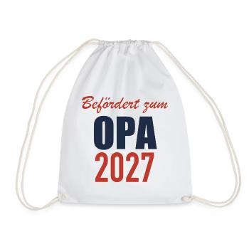 Befördert zum Opa 2027 - Turnbeutel - Weiß - Vorne