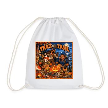 Trick oder Trail – Halloween Outdoor - Turnbeutel - Weiß - Vorne