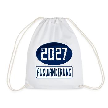 Auswanderung 2027 - Turnbeutel - Weiß - Vorne