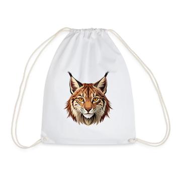 Wilder Luchs - Turnbeutel - Weiß - Vorne