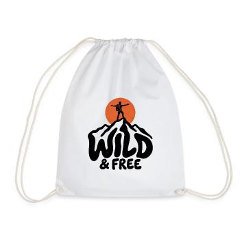 Wandern – Wild & Free Outdoor - Turnbeutel - Weiß - Vorne