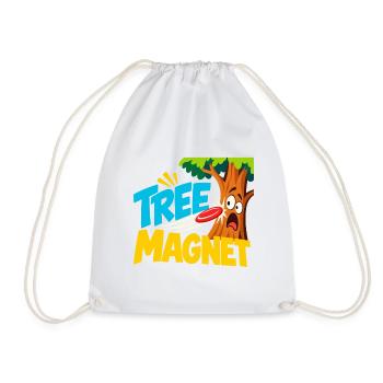 Baum Magnet Cartoon Abenteuer - Turnbeutel - Weiß - Vorne