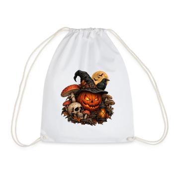 Dunkle Magie: Exklusives Halloween-Design - Turnbeutel - Weiß - Vorne