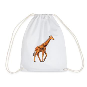 Poly Stil Giraffe - Turnbeutel - Weiß - Vorne