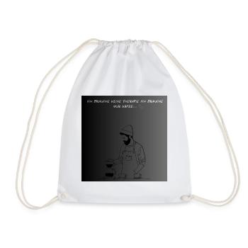Premium Kaffee Liebhaber T-Shirt - Turnbeutel - Weiß - Vorne