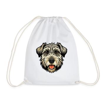 Wheaten Terrier Hundekopf - Turnbeutel - Weiß - Vorne