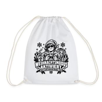 Weihnachtsmodus aktiviert: Lustiges Gamer-Geschenk - Turnbeutel - Weiß - Vorne