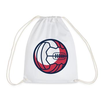 Retro Fussball Lederball Icon - Turnbeutel - Weiß - Vorne