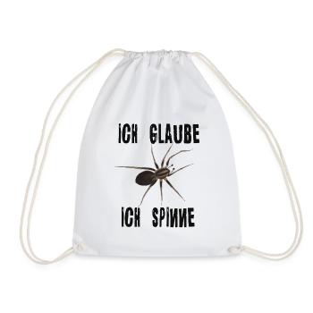 Ich glaube ich spinne - Spinne Spruch - Turnbeutel - Weiß - Vorne