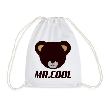 Bärenkopf Logo MR Lodol - Turnbeutel - Weiß - Vorne