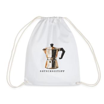 Kaffee Shirt - Turnbeutel - Weiß - Vorne