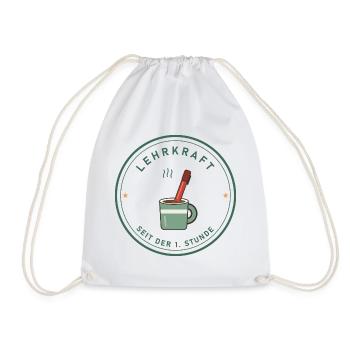 Kaffee & Rotstift Retro für Lehrer und Lehrerinnen - Turnbeutel - Weiß - Vorne