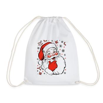 Fröhlicher Weihnachtsmann Sketch - Turnbeutel - Weiß - Vorne